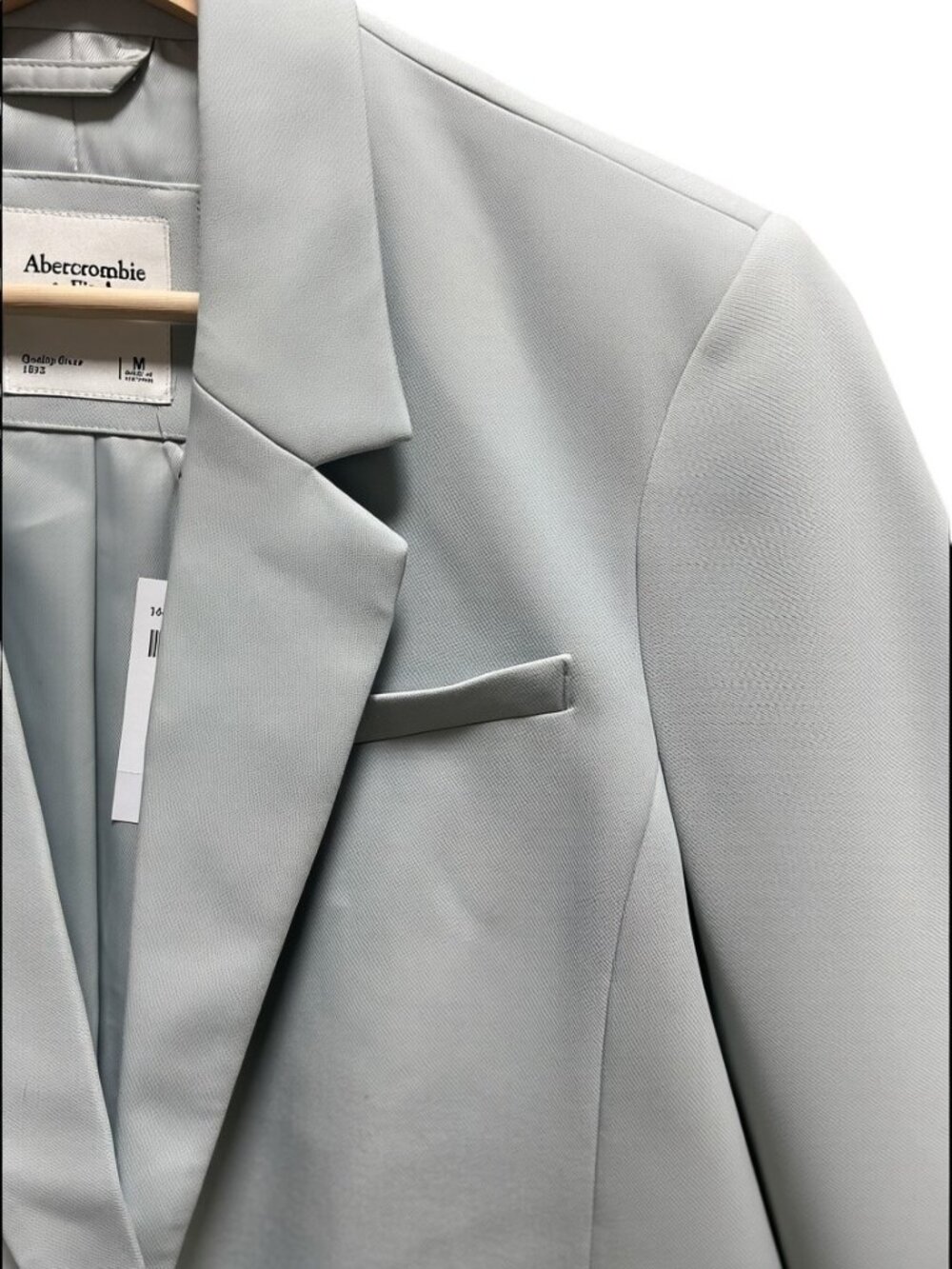 Abercrombie & Fitch Relaxed Suiting Blazer Mint Green Size M NWT Minimalist Cute - Picture 6 of 13